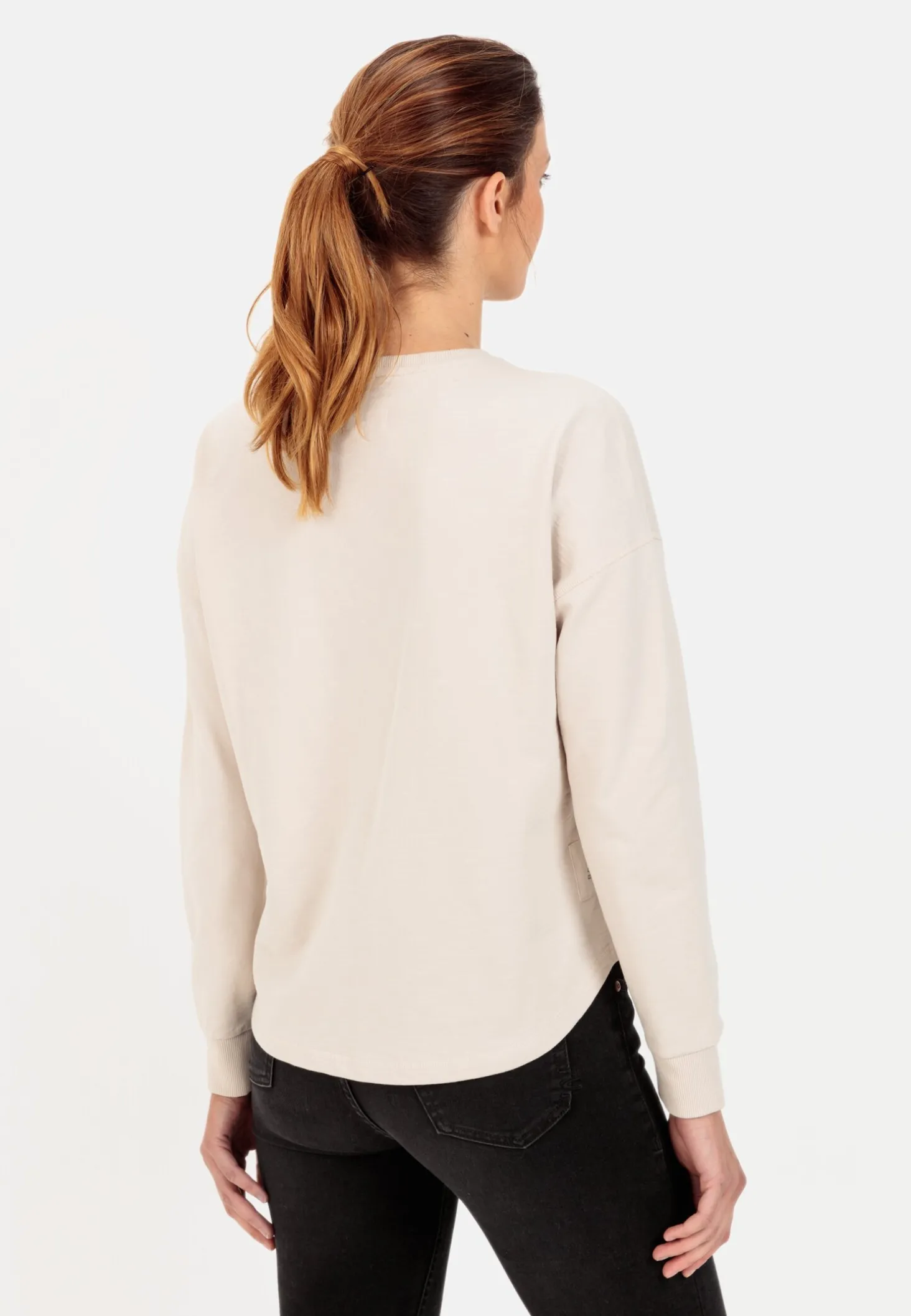 Rundhals Sweatshirt aus reiner Baumwolle