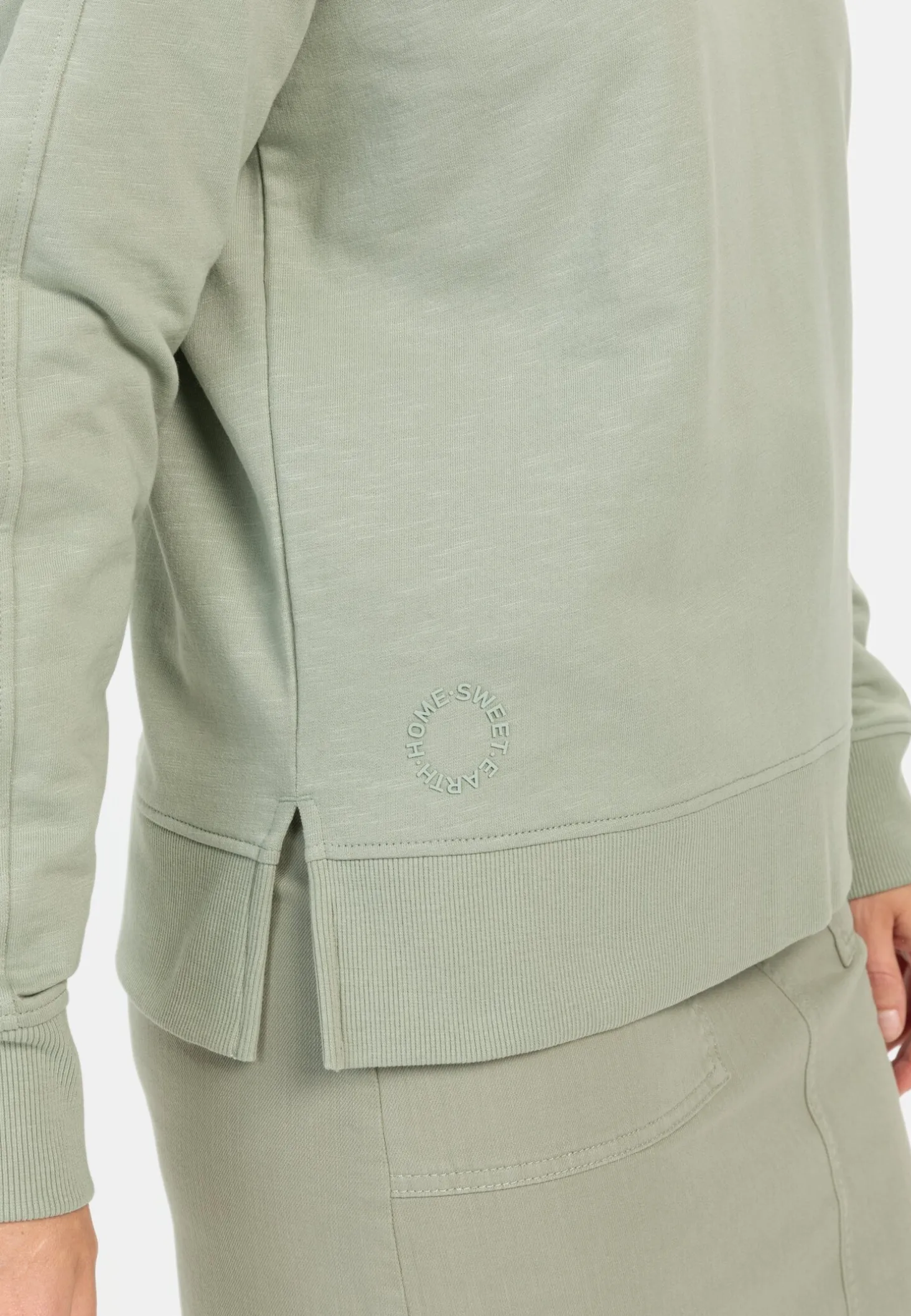 Rundhals Sweatshirt aus reiner Baumwolle