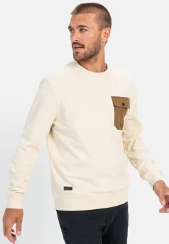 Rundhals Sweatshirt mit Brusttasche