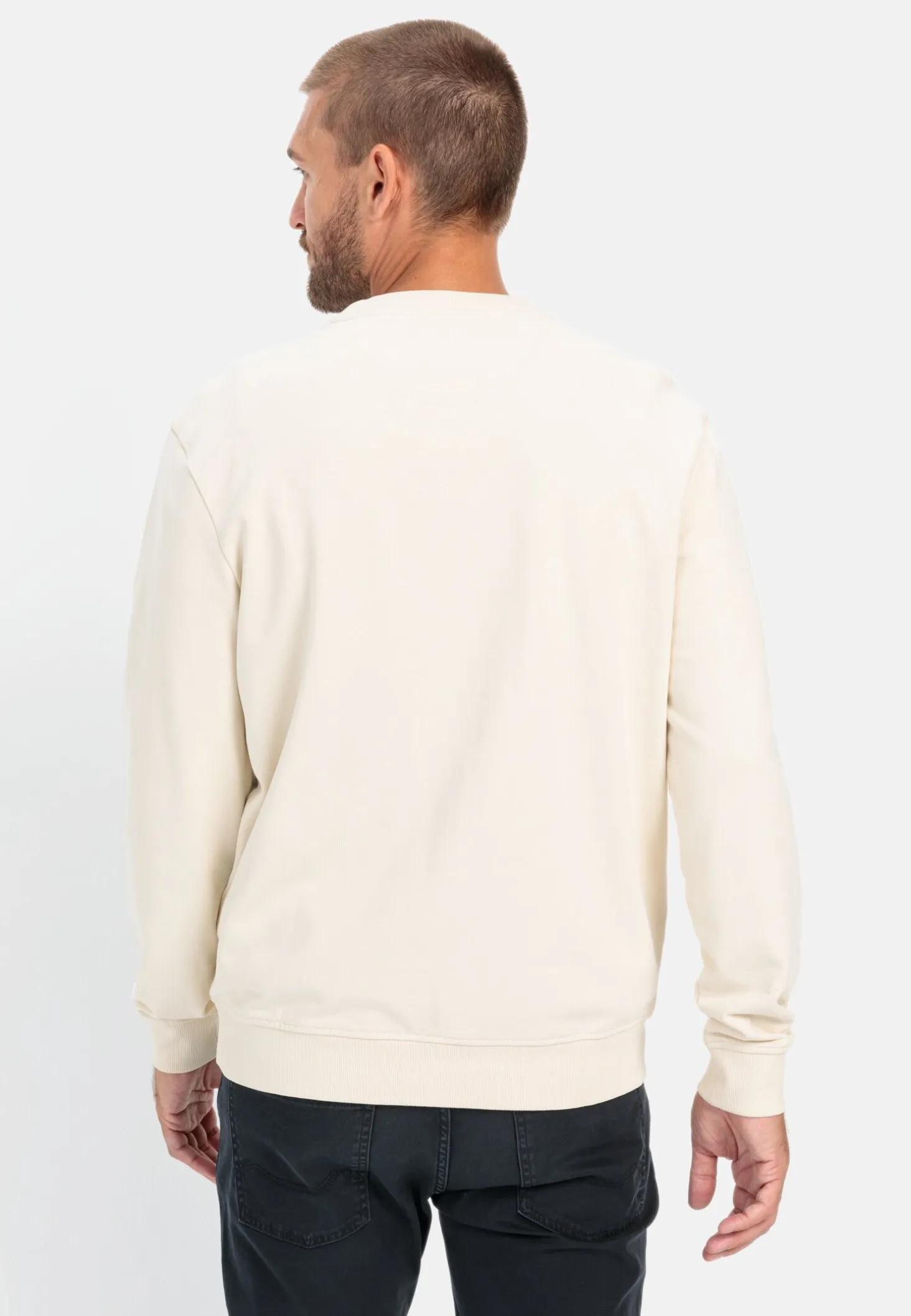 Rundhals Sweatshirt mit Brusttasche