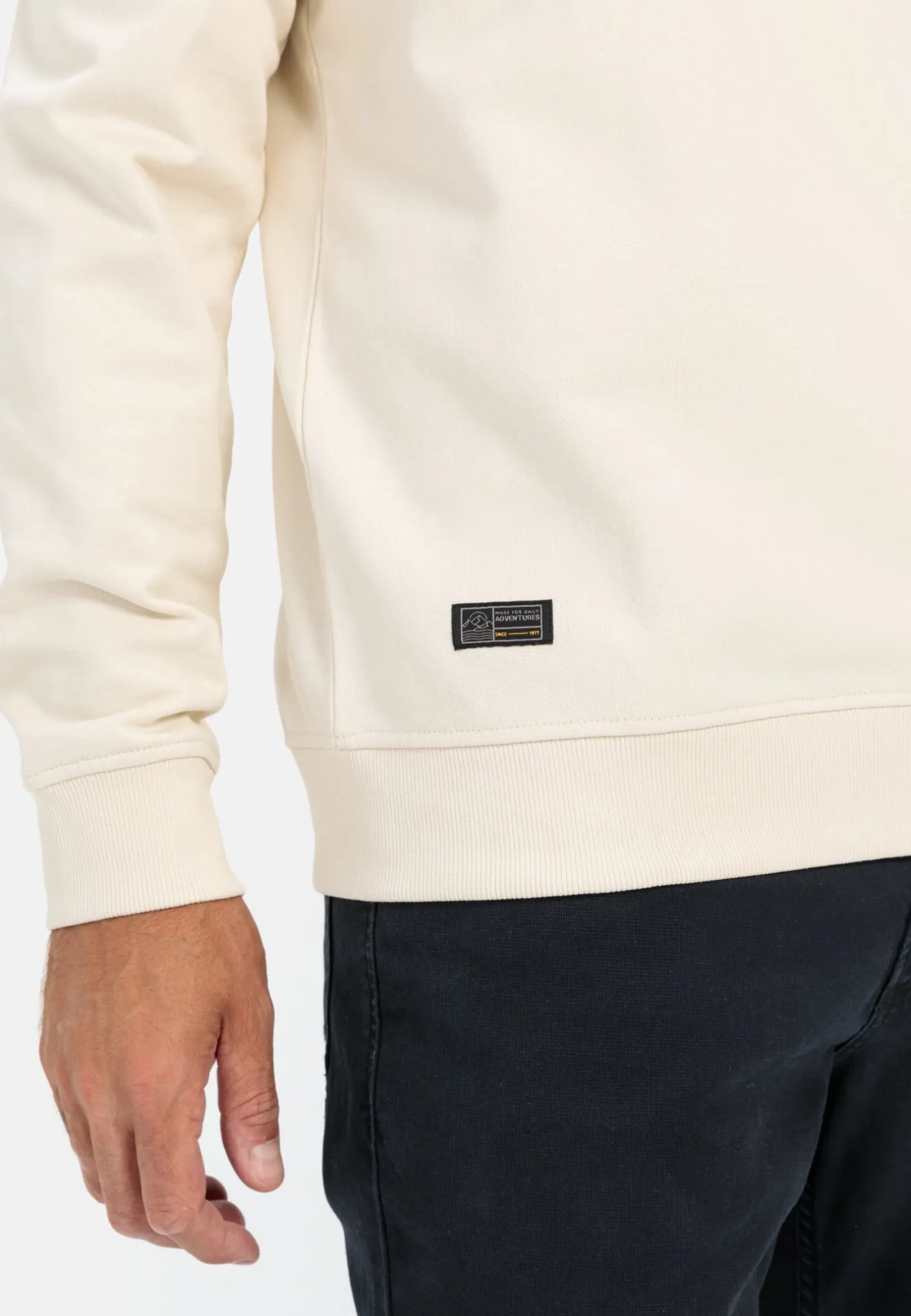 Rundhals Sweatshirt mit Brusttasche