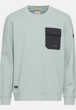 Rundhals Sweatshirt mit Brusttasche