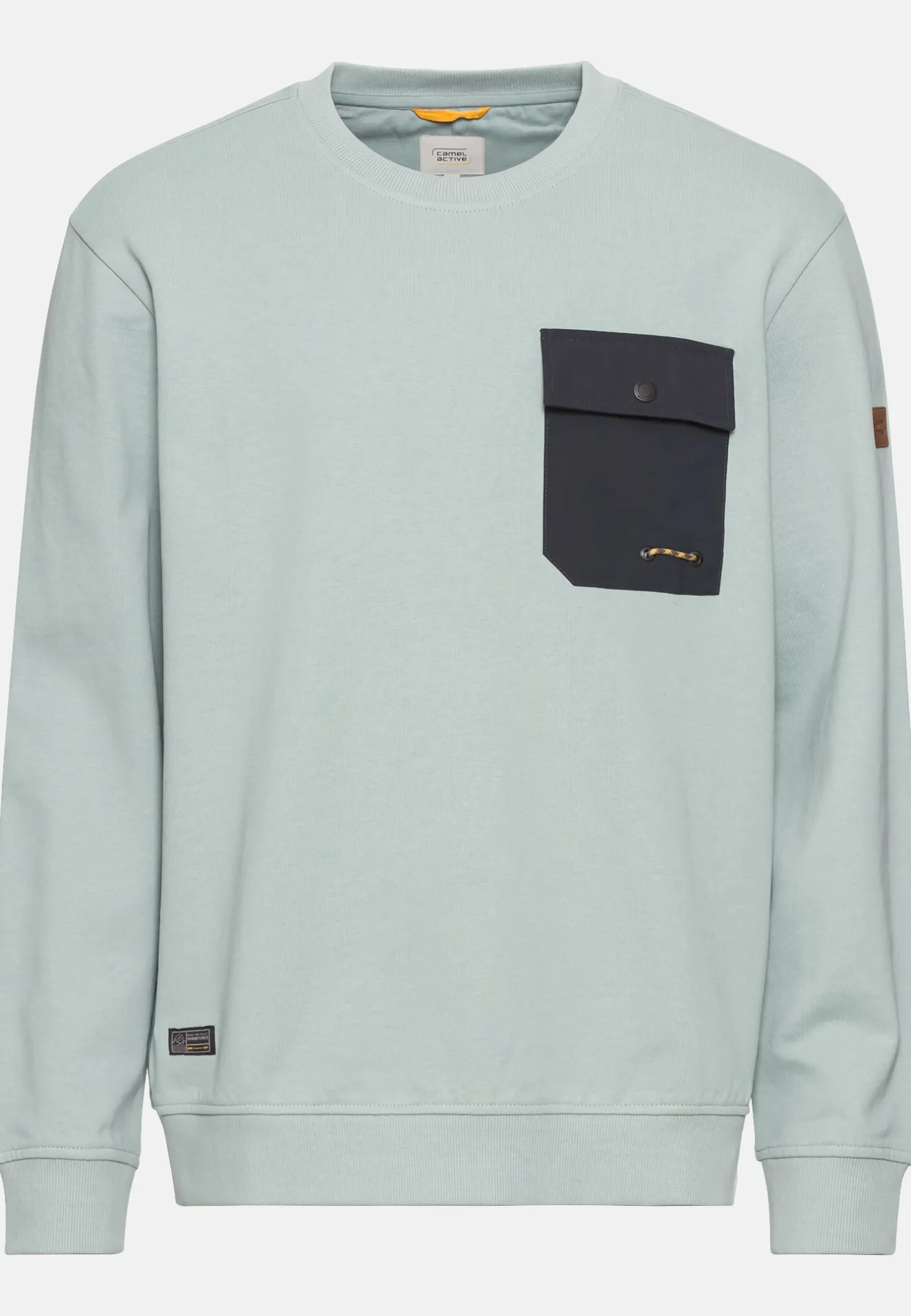 Rundhals Sweatshirt mit Brusttasche