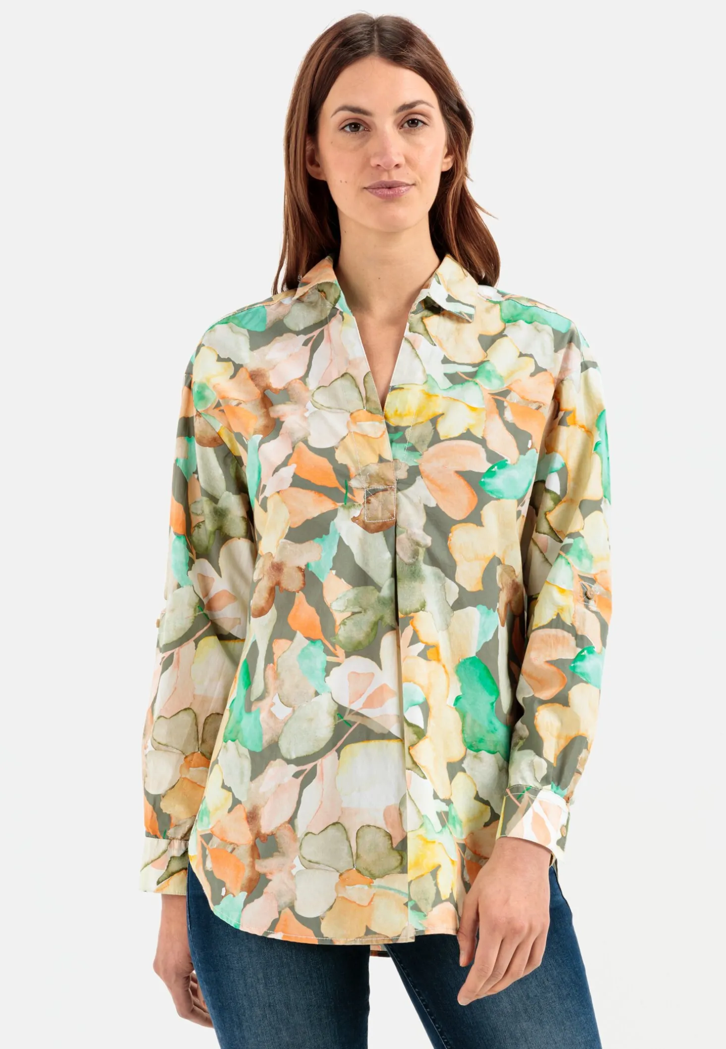 Schlupfbluse mit Allover Print