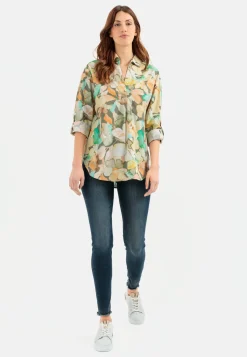 Schlupfbluse mit Allover Print