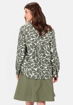 Schlupfbluse mit floralem Allover-Print