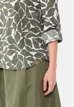 Schlupfbluse mit floralem Allover-Print