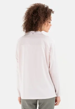 Schlupfbluse mit Jerseyeinsatz