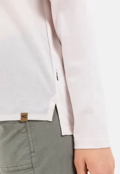 Schlupfbluse mit Jerseyeinsatz