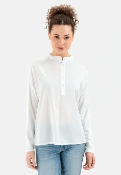 Schlupfbluse mit Jerseyeinsatz