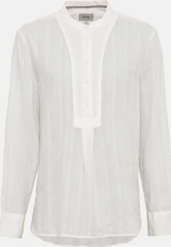 Schlupfbluse mit Plastron