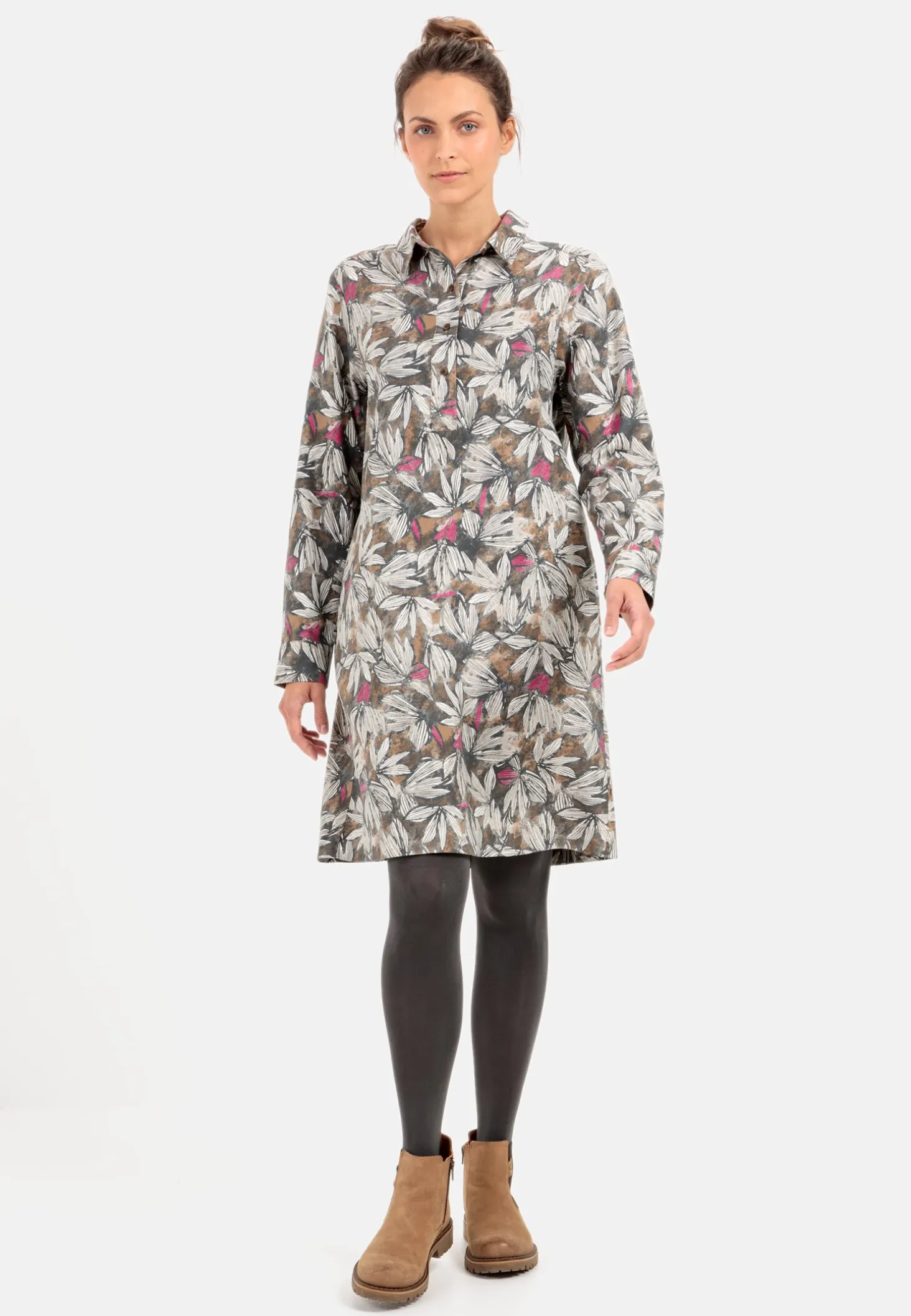 Schlupfkleid mit floralem Allover-Print