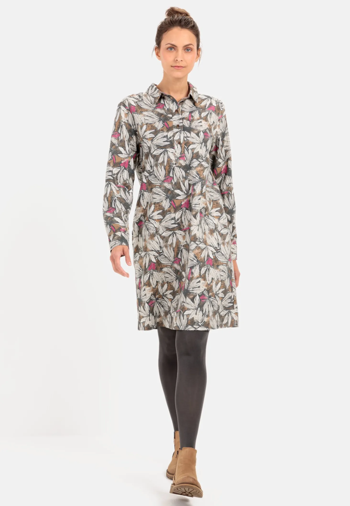 Schlupfkleid mit floralem Allover-Print