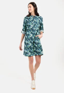 Schlupfkleid mit langen Krempelärmeln