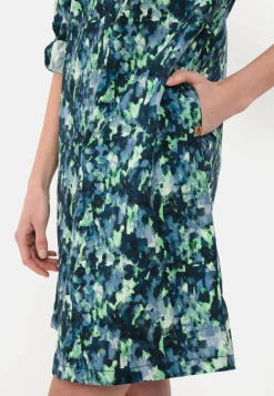 Schlupfkleid mit langen Krempelärmeln