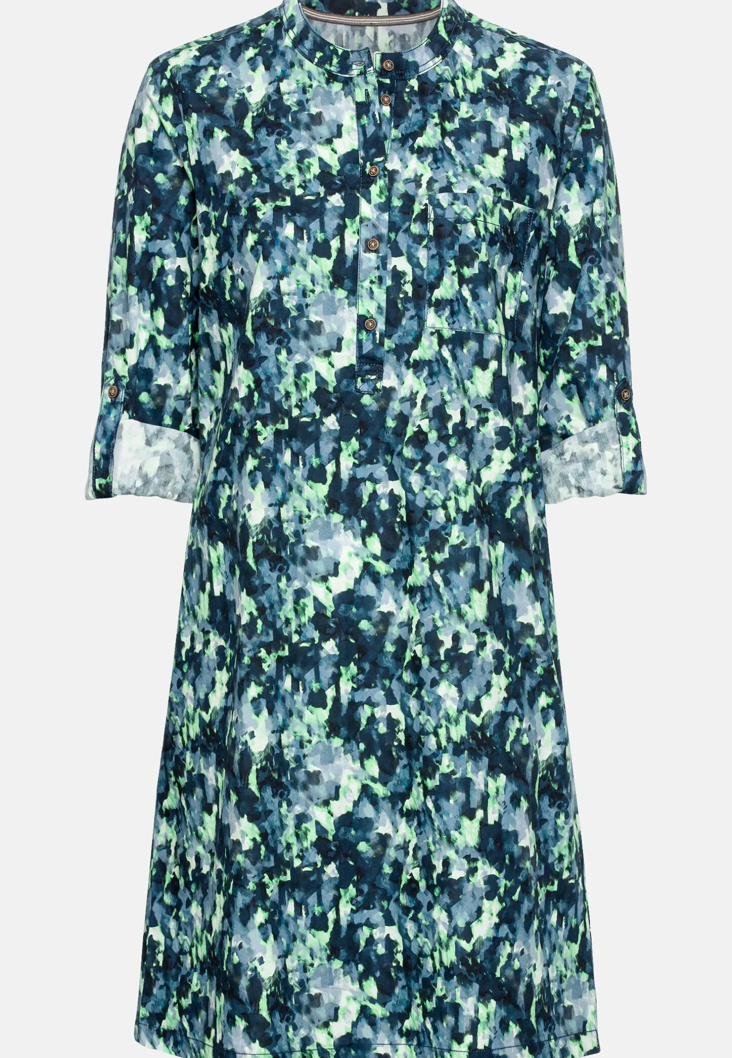 Schlupfkleid mit langen Krempelärmeln