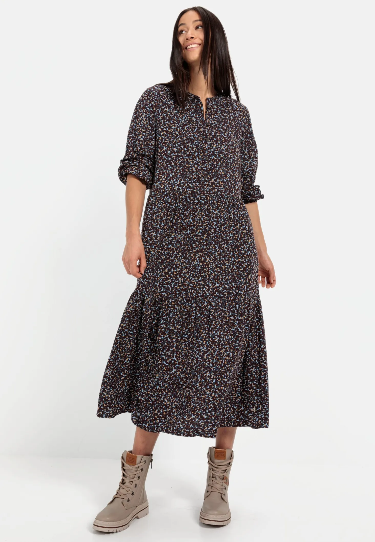 Schlupfkleid mit langen Ärmeln