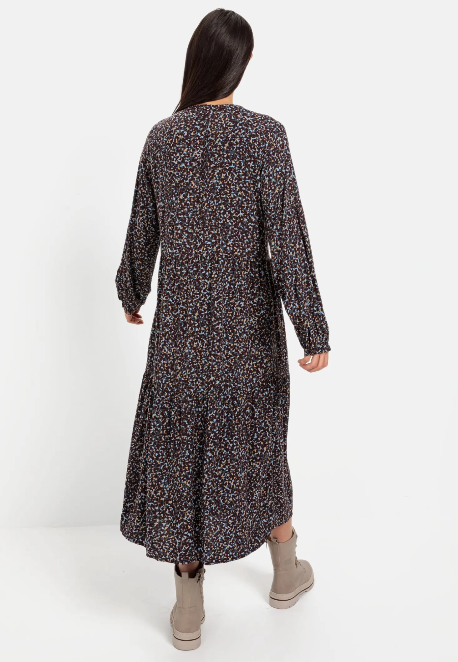 Schlupfkleid mit langen Ärmeln