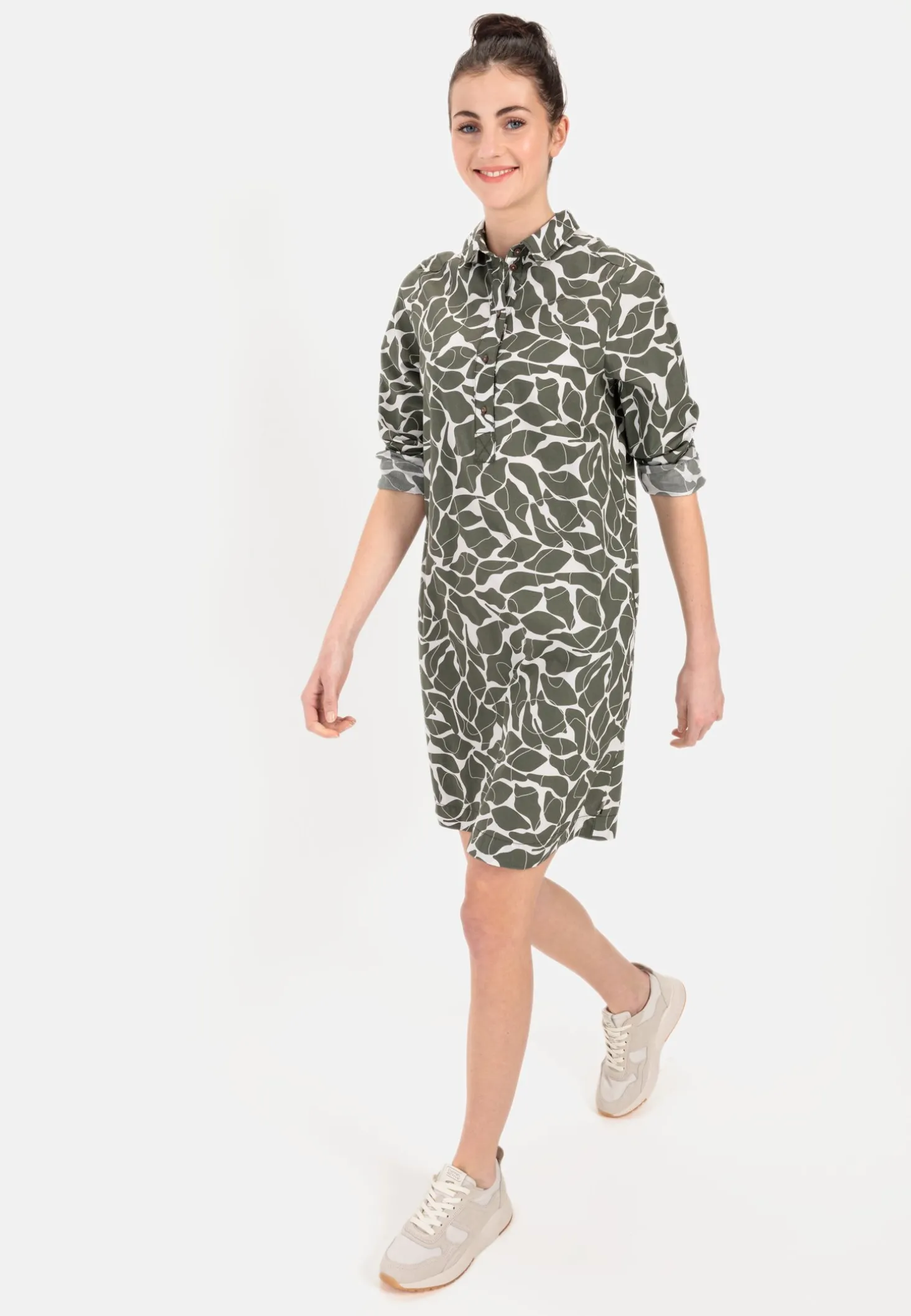 Schlupfkleid mit langen Ärmeln