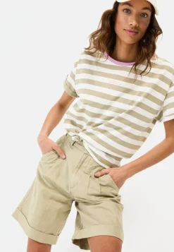 Shorts aus Leinenmix