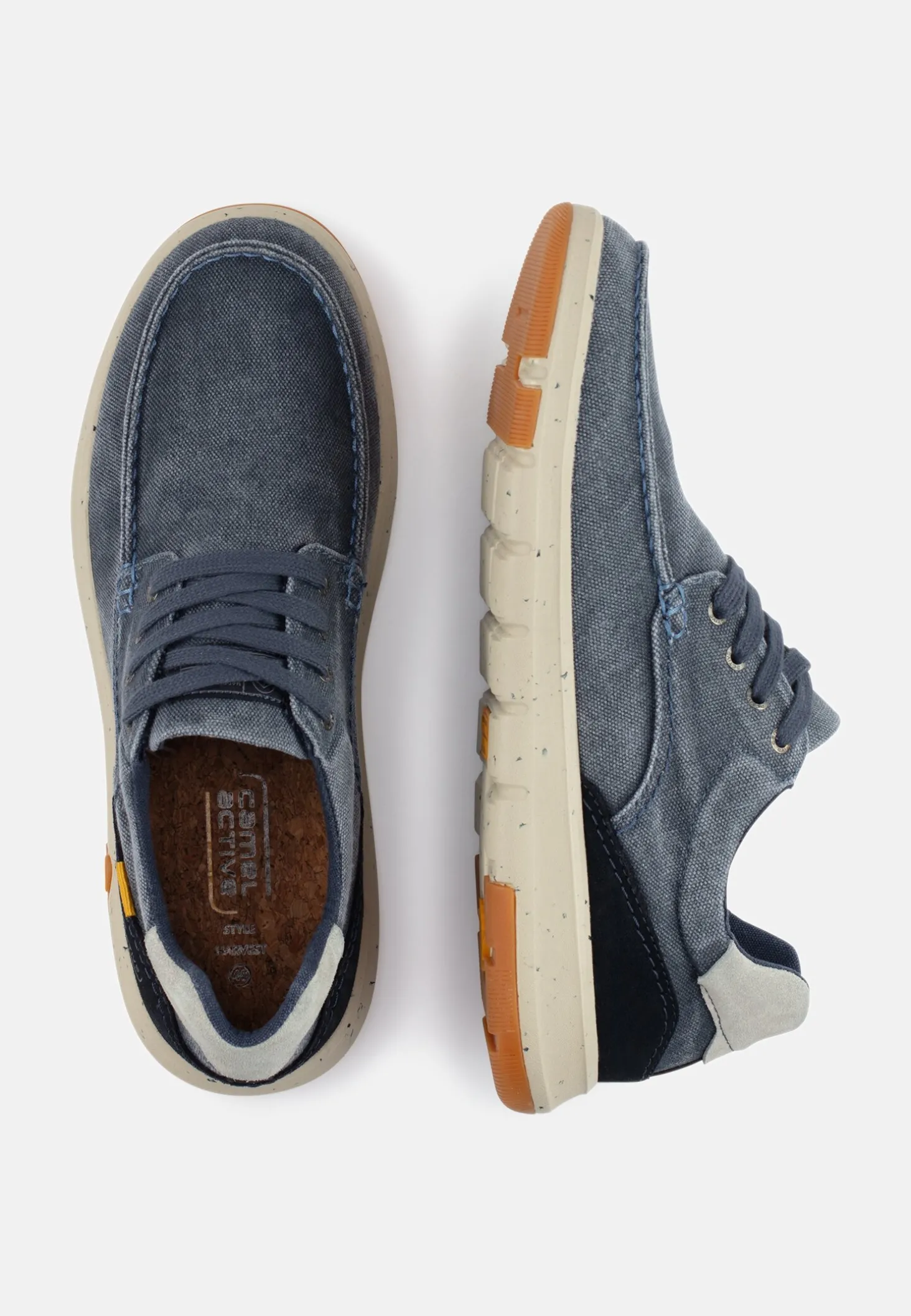 Sneaker aus Canvas mit Lederapplikationen