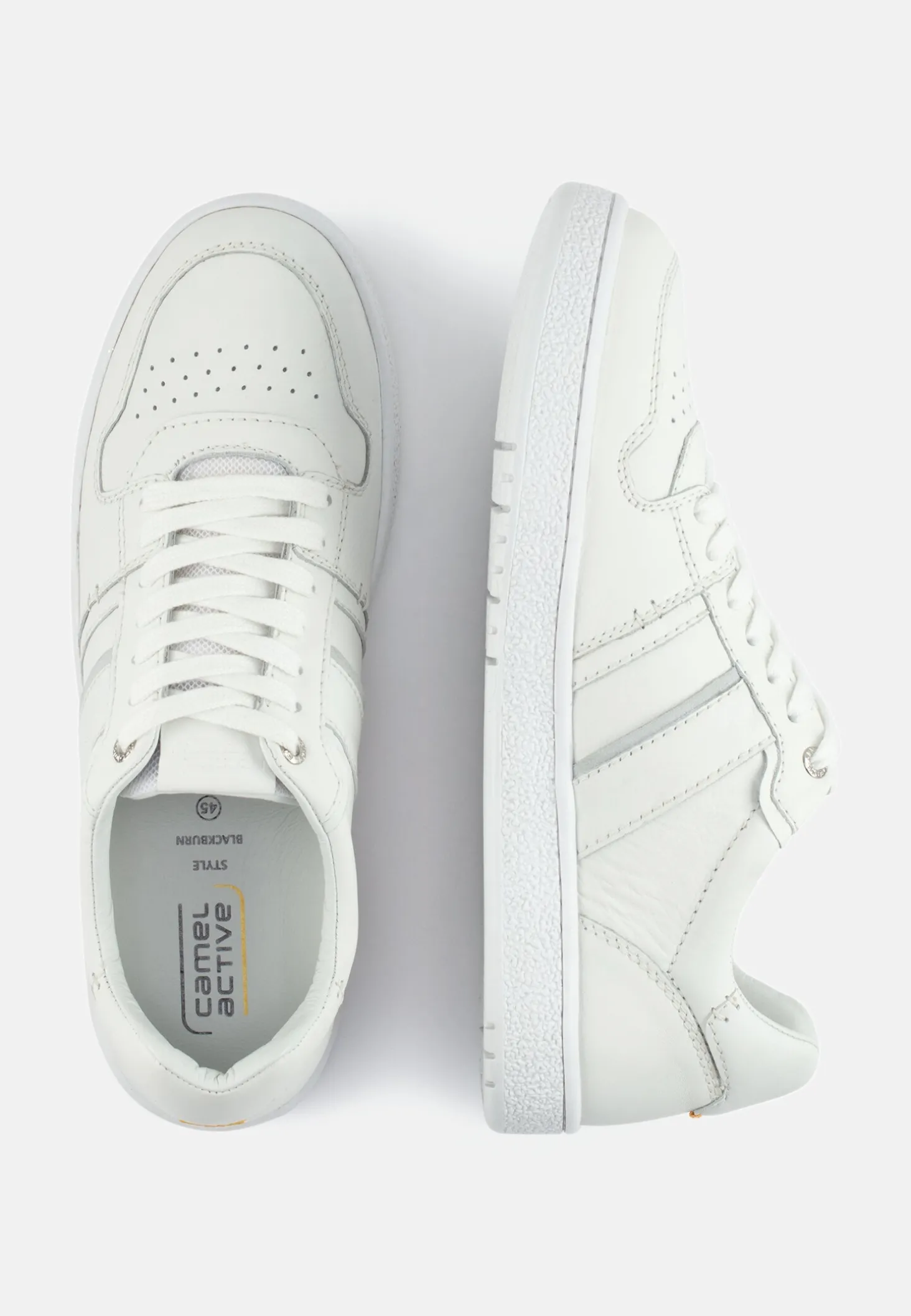 Sneaker aus Glatt- und Veloursleder