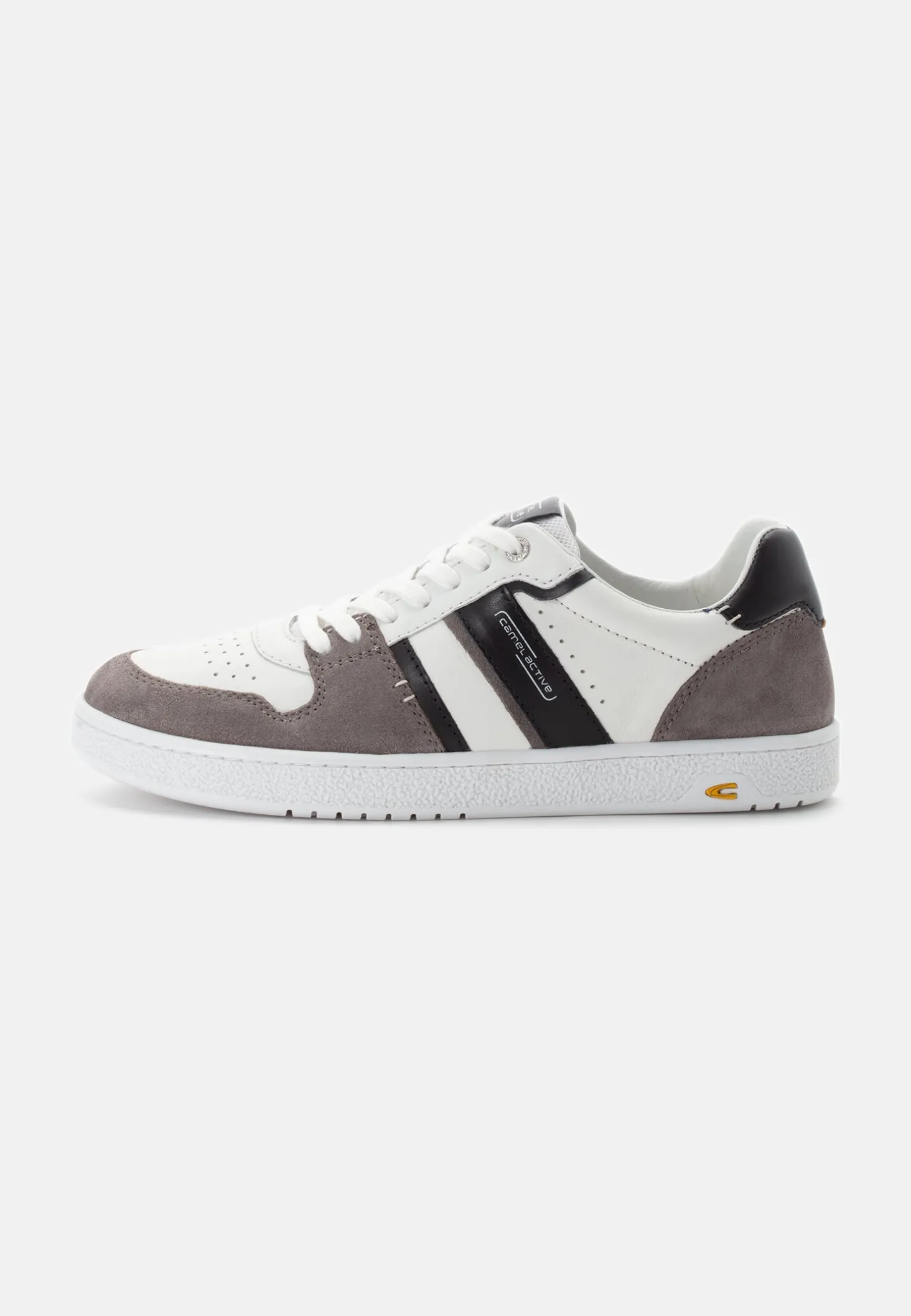 Sneaker aus Glatt- und Veloursleder