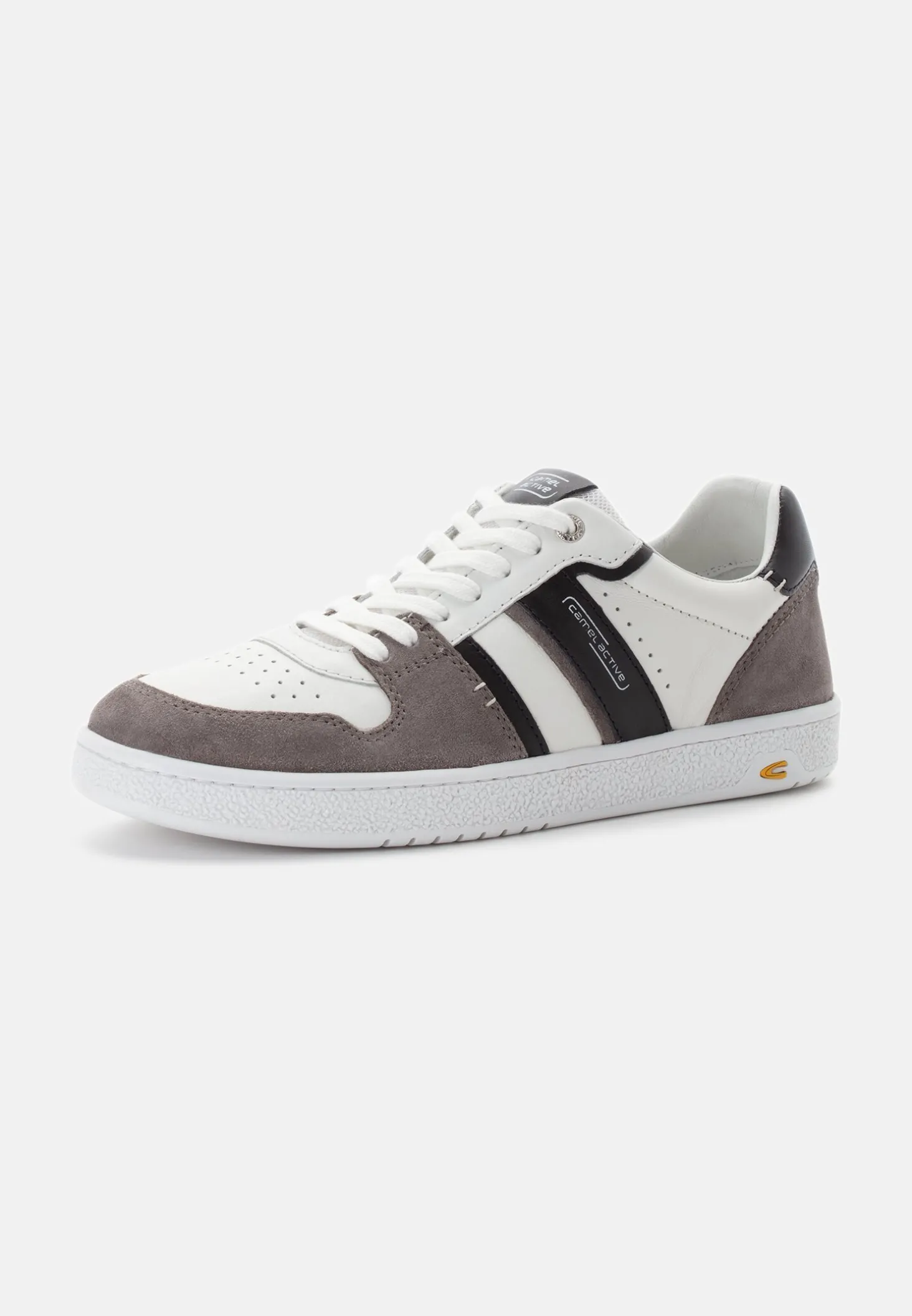 Sneaker aus Glatt- und Veloursleder