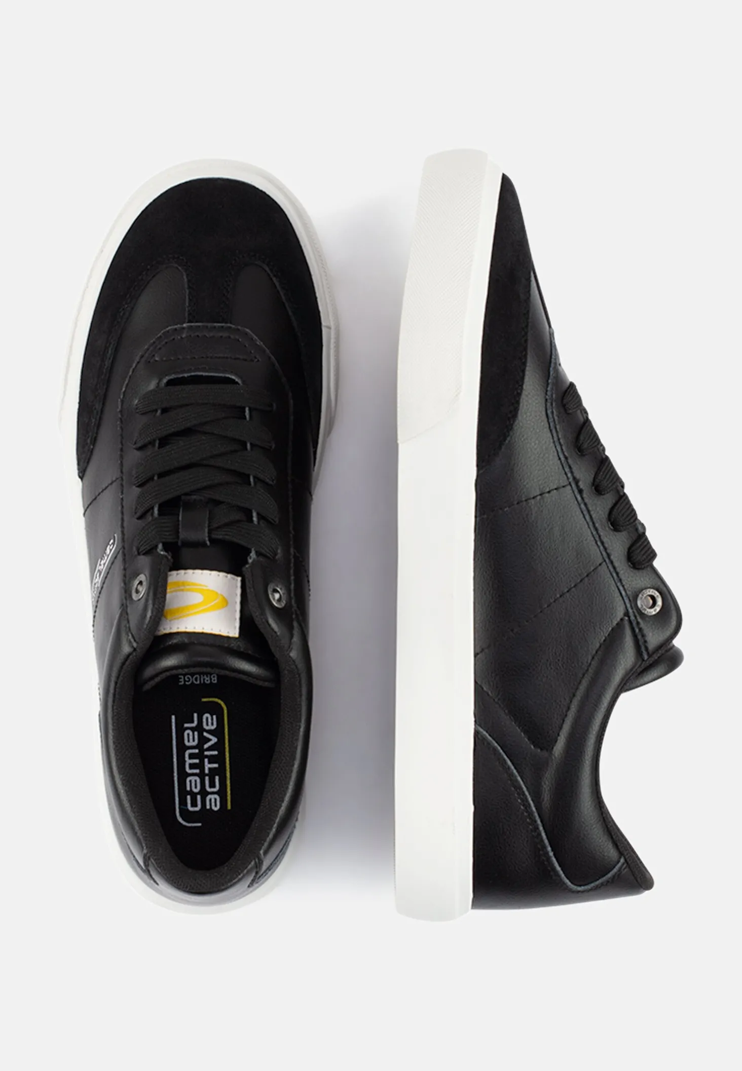 Sneaker mit Details aus Velourleder
