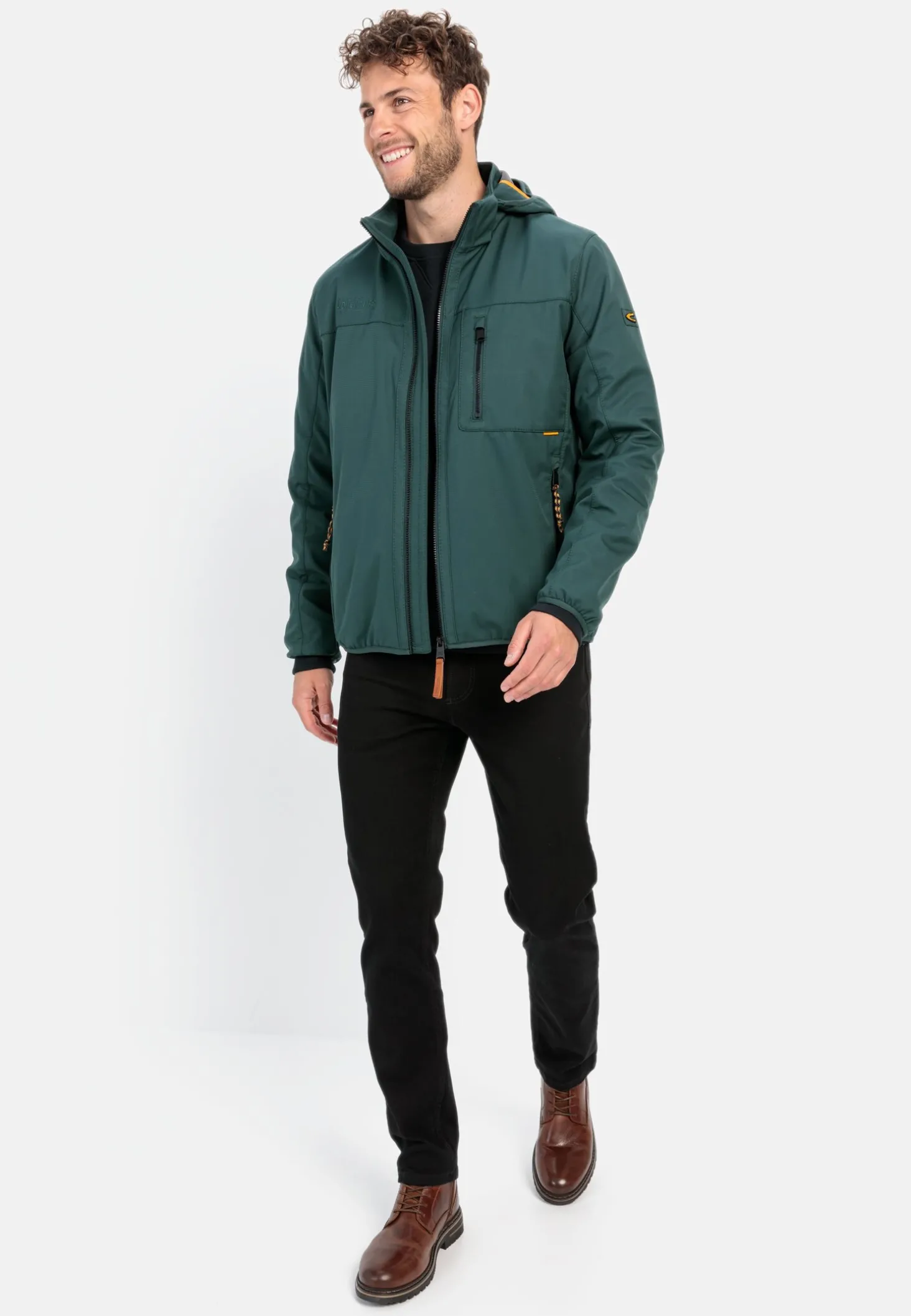 Softshell Jacke mit abnehmbarer Kapuze