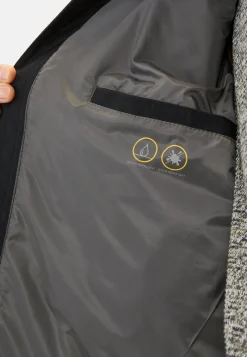 Softshelljacke mit abnehmbarer Kapuze und reflektierenden Details
