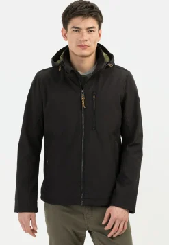 Softshell-Jacke mit abnehmbarer Kapuze