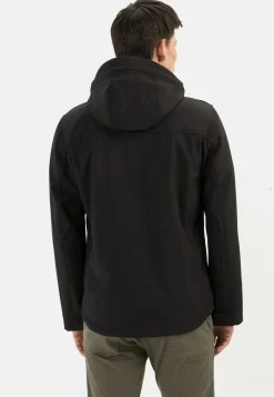 Softshell-Jacke mit abnehmbarer Kapuze