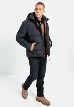 Steppblouson mit abnehmbarer Kapuze