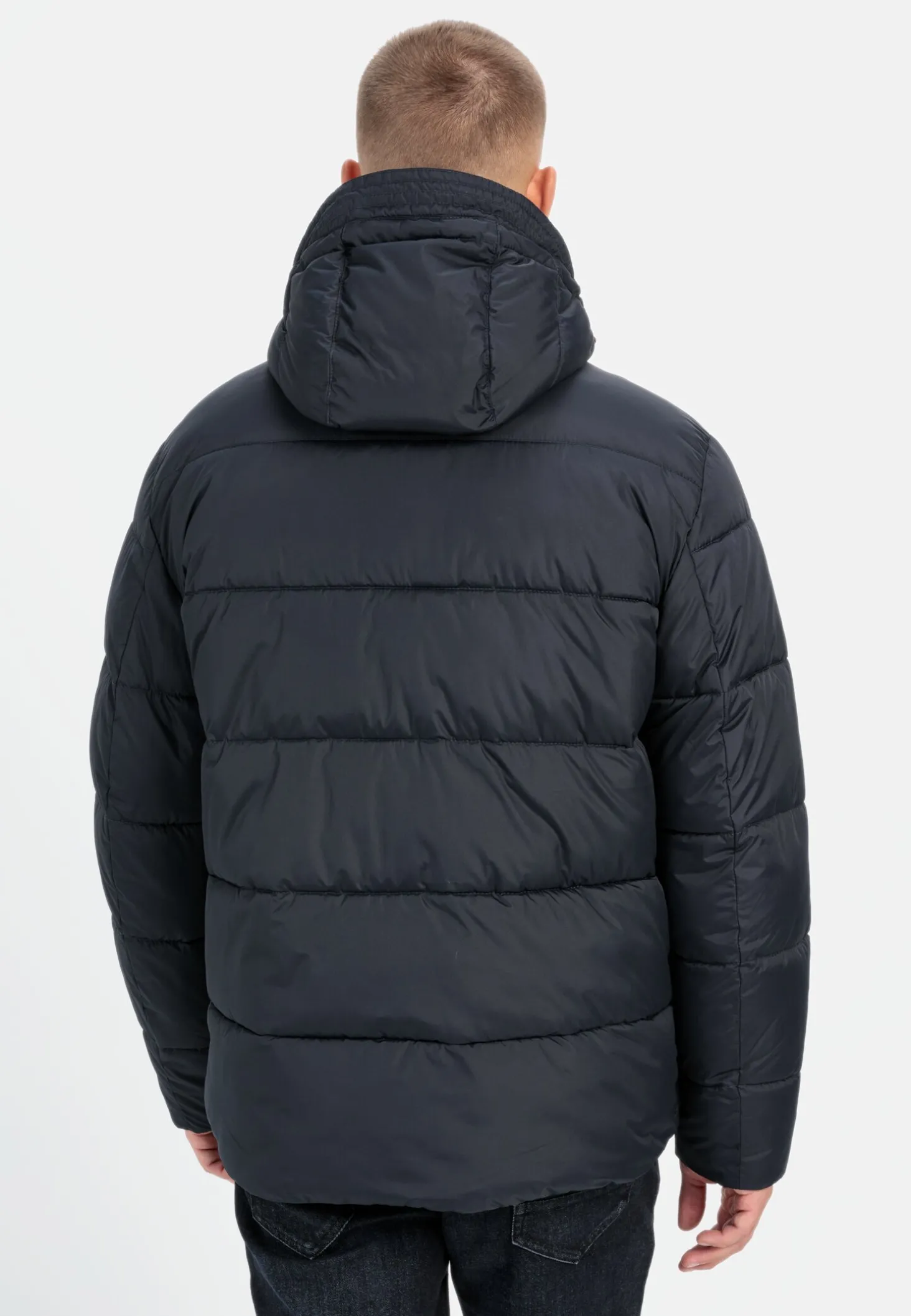 Steppblouson mit abnehmbarer Kapuze