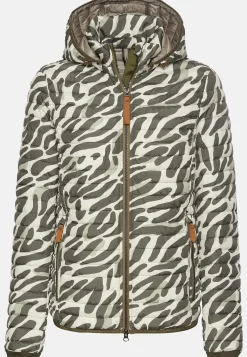 Steppblouson mit Animal-Print
