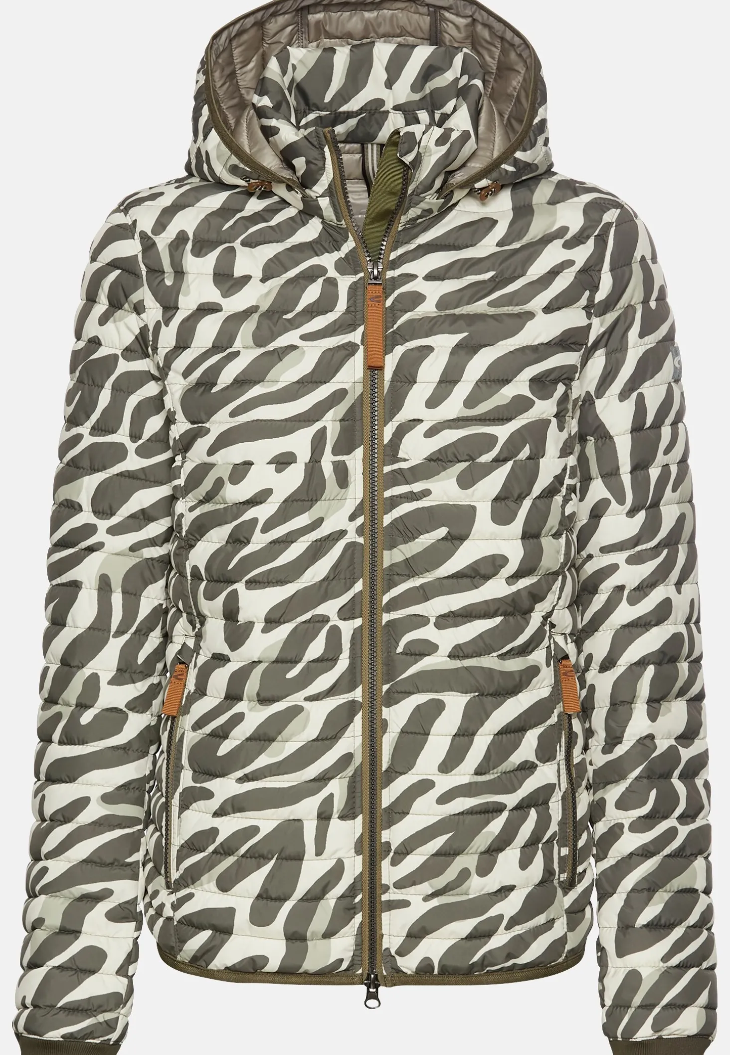 Steppblouson mit Animal-Print
