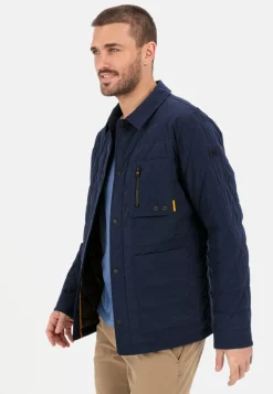 Steppblouson mit Hemdkragen