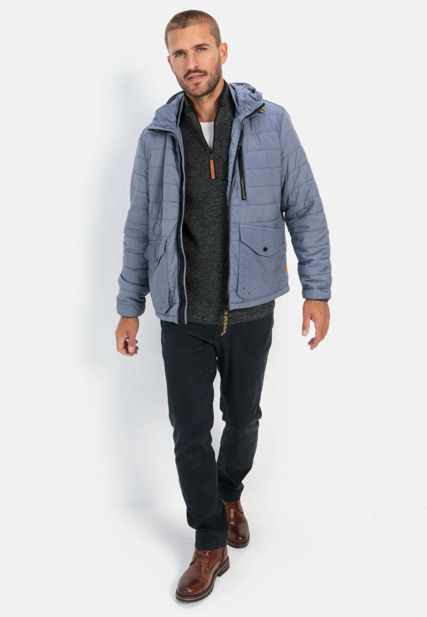 Stepp-Blouson mit Kapuze