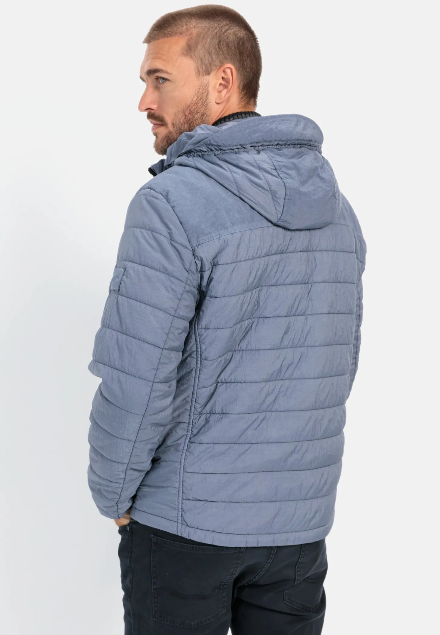 Stepp-Blouson mit Kapuze