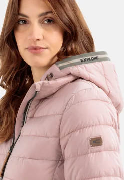 Steppjacke mit abnehmbarer Kapuze