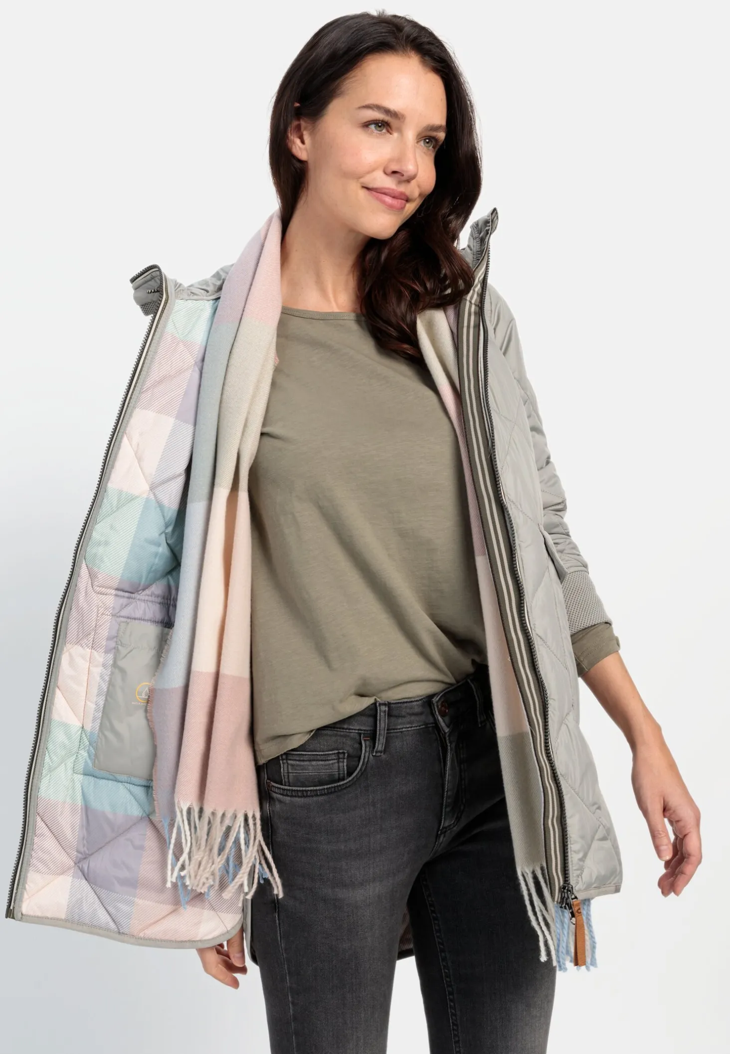 Steppmantel aus recyceltem Polyester