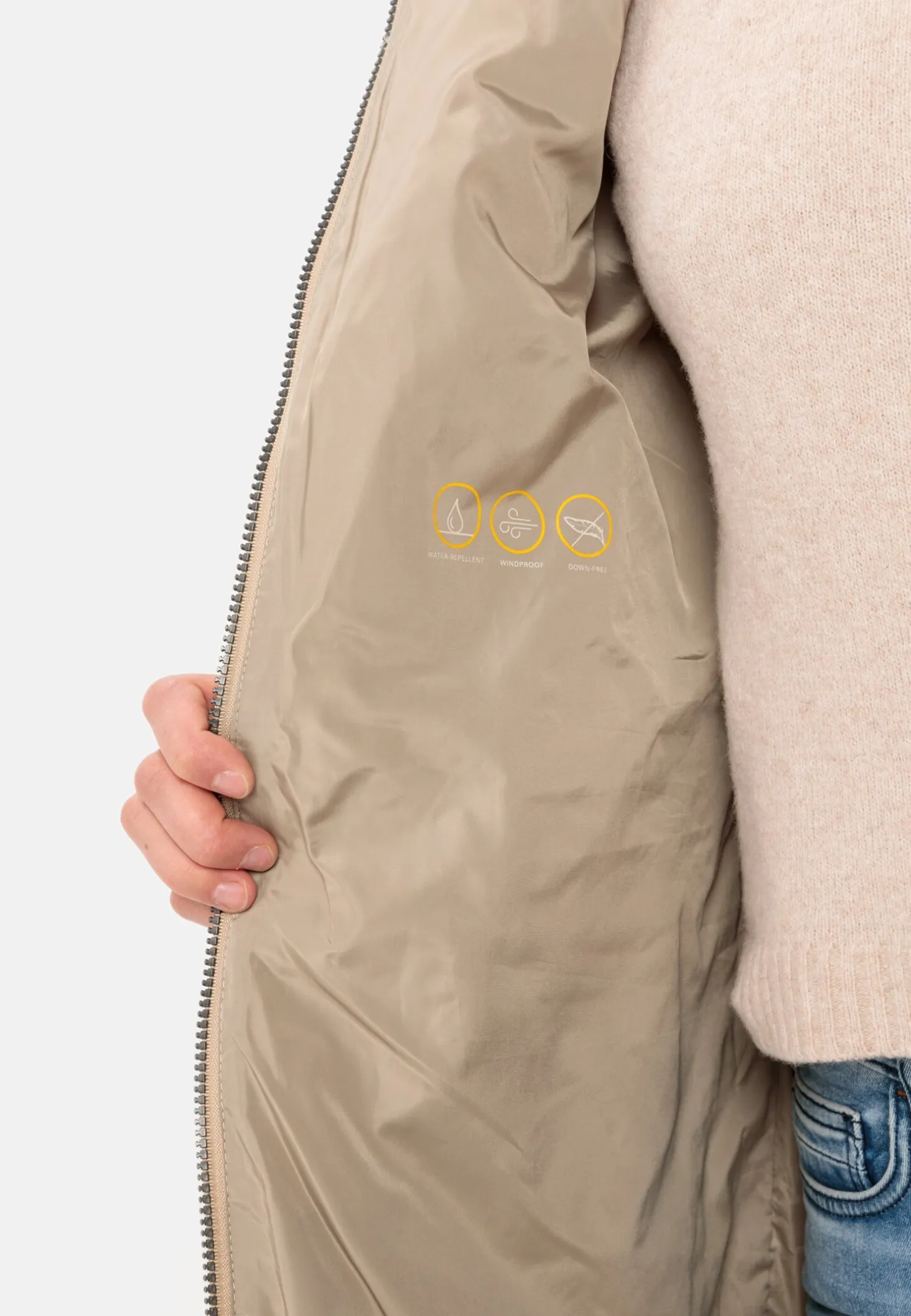 Steppmantel aus recyceltem Polyester