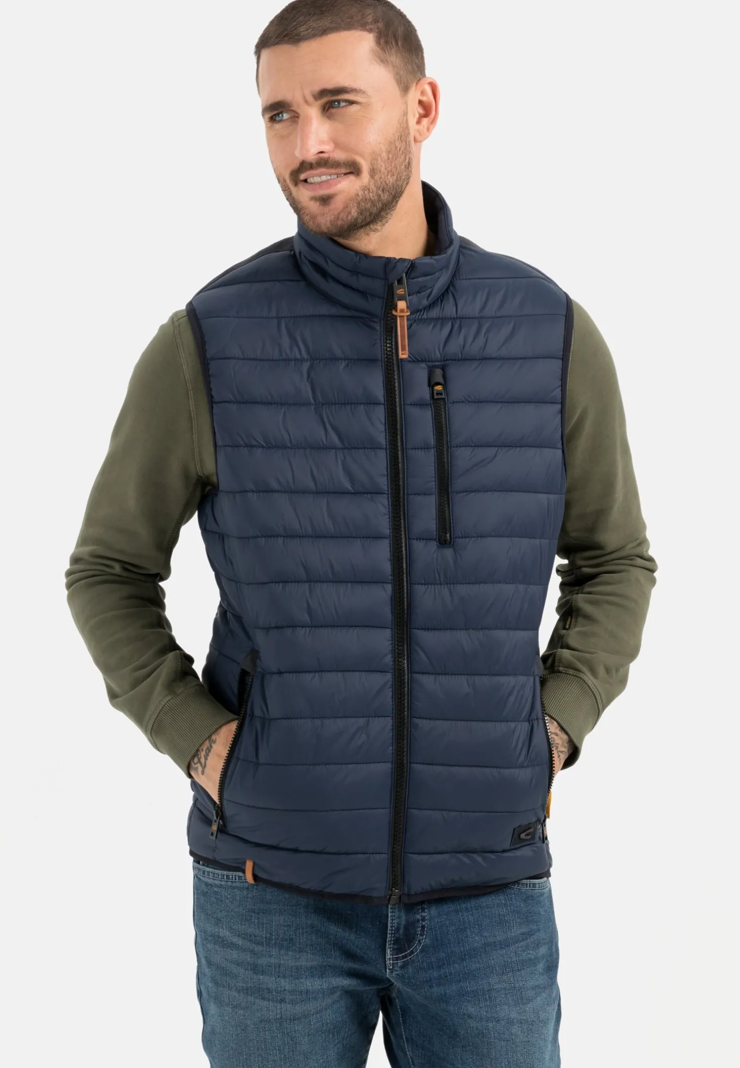 Steppweste mit horizontaler Steppung aus recyceltem Polyester