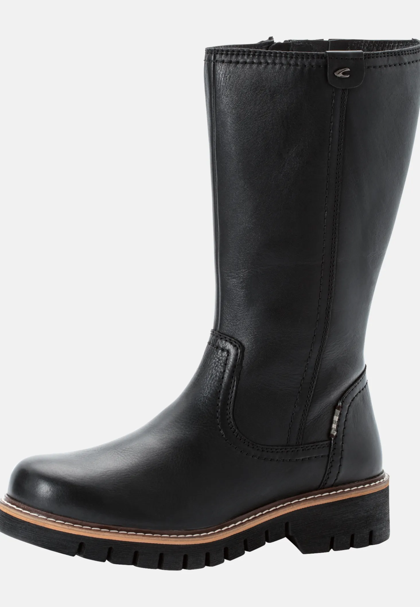 Stiefel aus Leder mit Reißverschluss