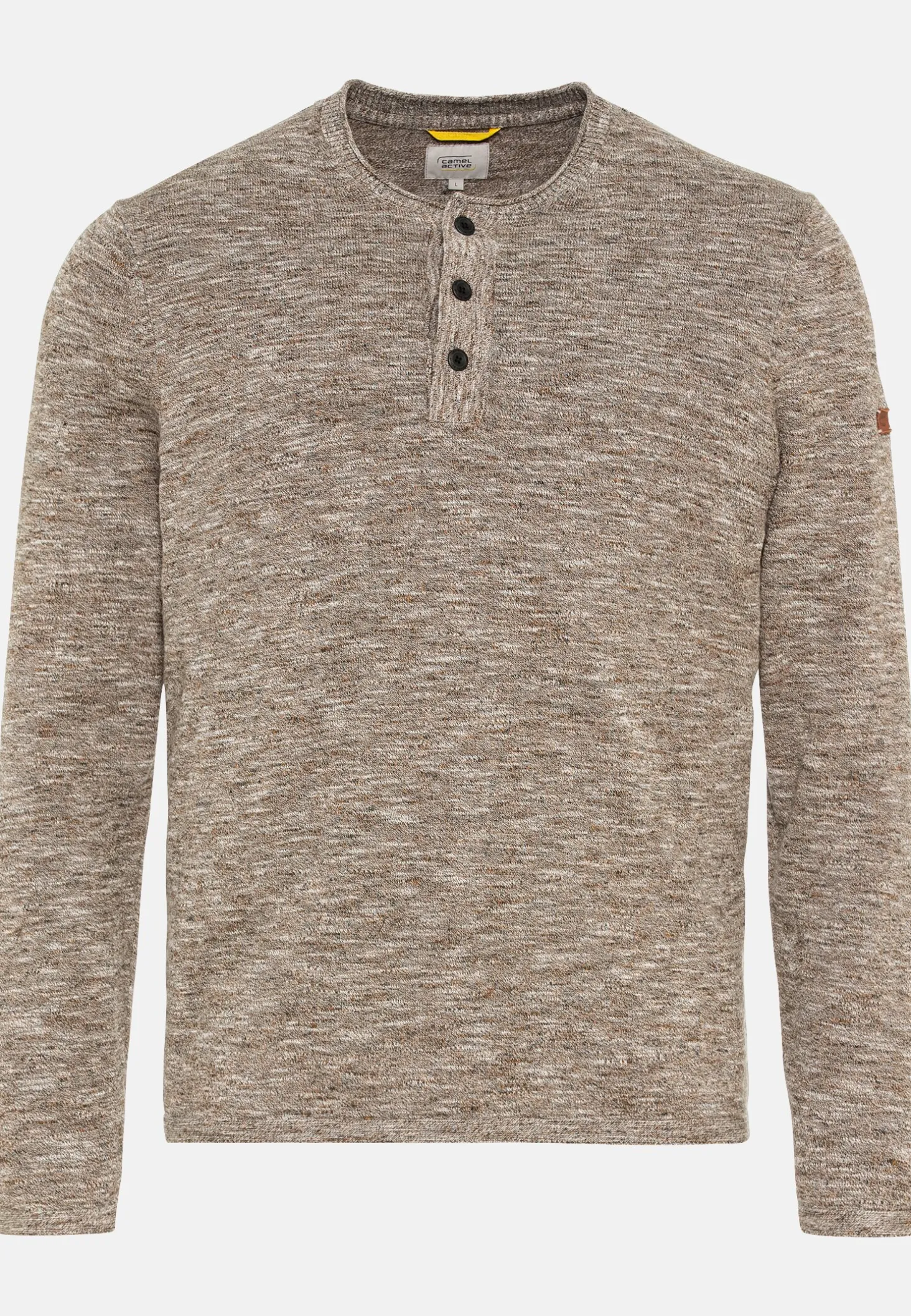 Strick Henleyshirt aus reiner Baumwolle