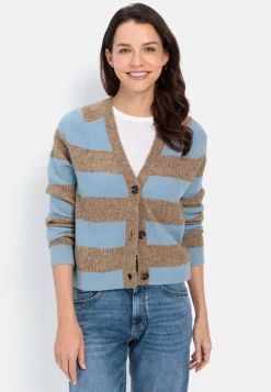 Strickcardigan mit Streifenmuster