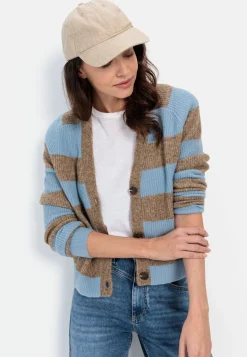 Strickcardigan mit Streifenmuster