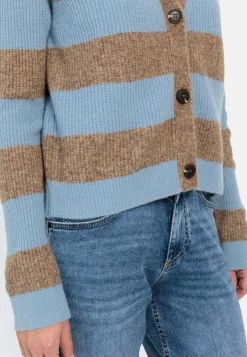Strickcardigan mit Streifenmuster