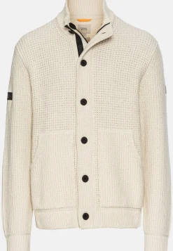 Strickjacke mit verstecktem Reißverschluss